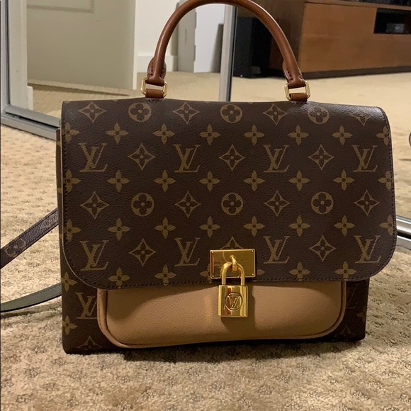 Louis Vuitton Marignan Lv Canvas Monogram/Fuchsia Convertable Handbag  Brown/Fuchsia Leather Cross Body Bag Listed By Lee's Closet - Tradesy